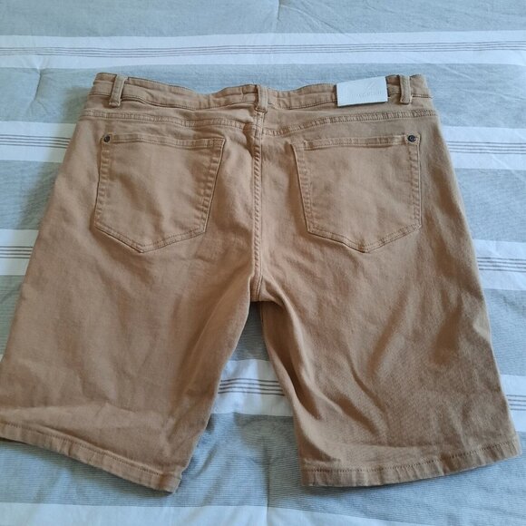 ZLZ Mens Khaki Denim Shorts Size 40 - Picture 2 of 9